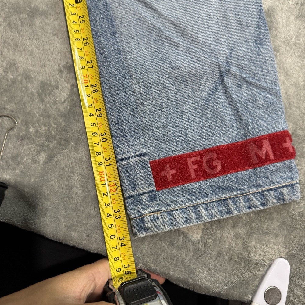 Marithe Francois Girbaud Jeans Mens 32 (31x34) Shuttle Tape Cargo Denim Slim Y2K - Picture 12 of 13